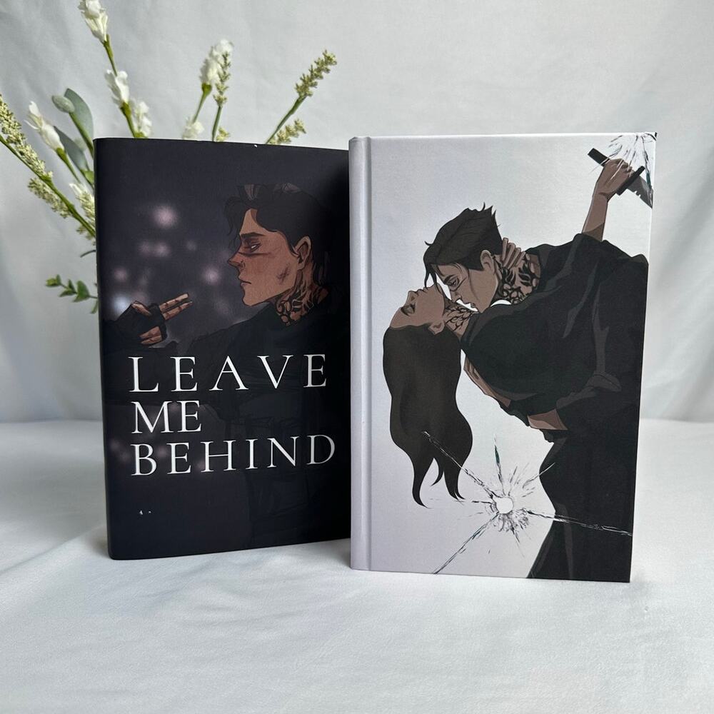 Leave Me Behind K.M. Moronova OOP Indie Hardcover Model Cover Dark Romance
